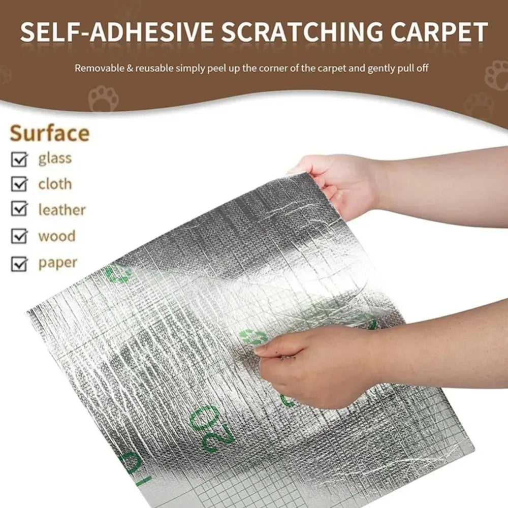 Alfombrilla Rascadora Autoadhesiva para Gatos / Protector de Sofá y Muebles