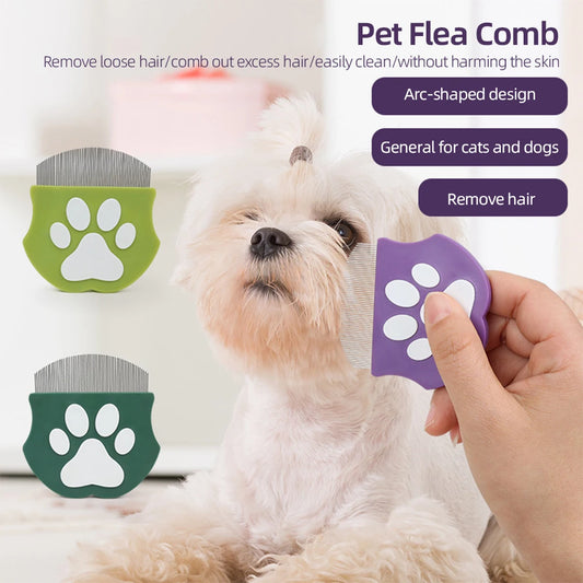 Peine Antipulgas Profesional para Mascotas | Diseño Ergonómico para Gatos y Perros