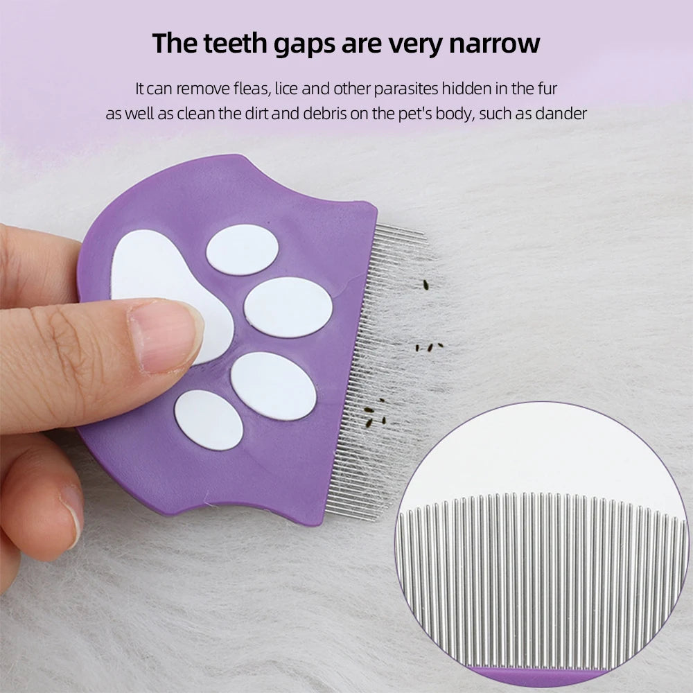 Peine Antipulgas Profesional para Mascotas | Diseño Ergonómico para Gatos y Perros