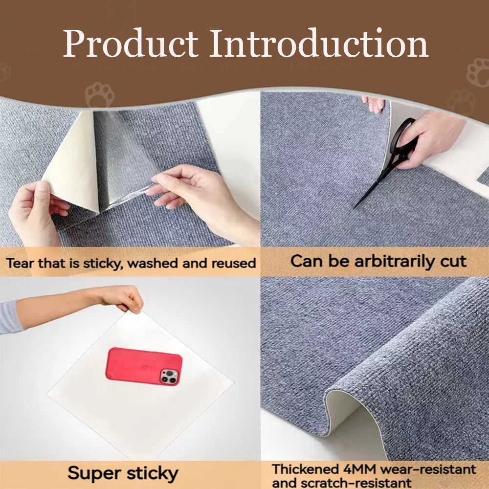 Alfombrilla Rascadora Autoadhesiva para Gatos / Protector de Sofá y Muebles