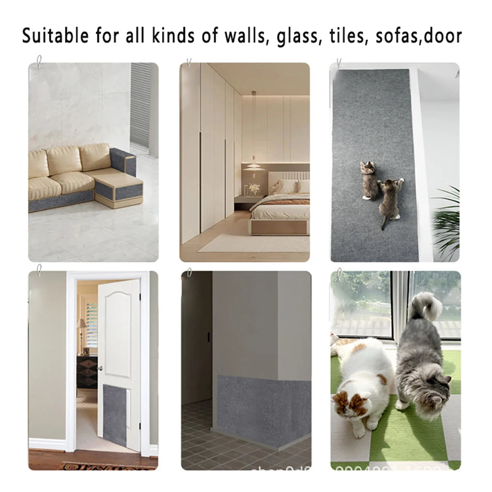 Alfombrilla Rascadora Autoadhesiva para Gatos / Protector de Sofá y Muebles