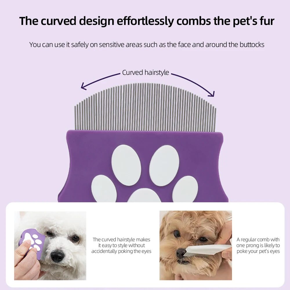 Peine Antipulgas Profesional para Mascotas | Diseño Ergonómico para Gatos y Perros